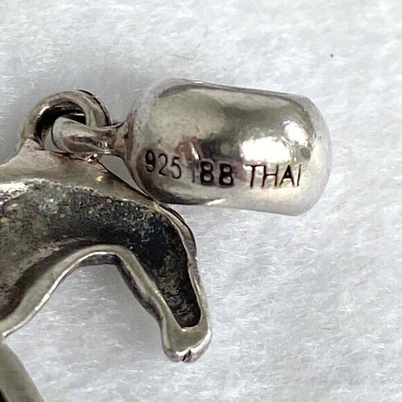 Sterling Silver 925 IBB THAI Running Horse Slide Dangle Charm Equestrian Charm - Picture 8 of 16
